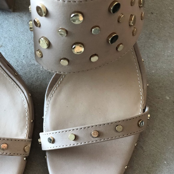Wittner Gold Studded Nude Leather Sandal - Picture 5 of 10
